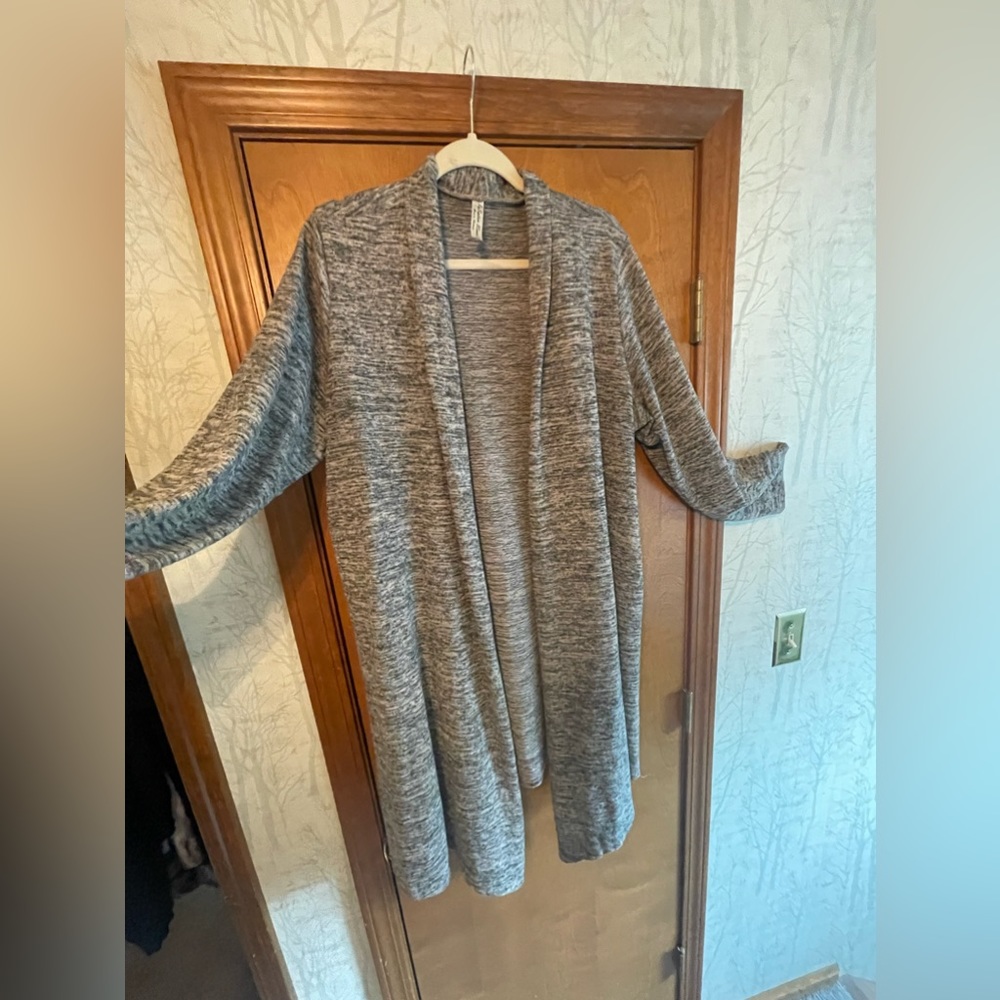 Plus Size Open Front Long Sweater Cardigan 2X